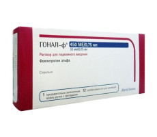 ГОНАЛ-Ф 450МЕ 33МКГ/0,75МЛ. №1 Р-Р Д/ИН. ШПРИЦ-РУЧКА+ИГЛЫ №12 /МЕРК СЕРОНО/