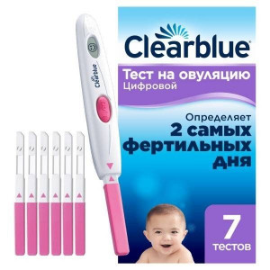 ТЕСТ НА ОВУЛЯЦИЮ КЛИАБЛУ DIGITAL №7 ТЕСТОВ №1 УПАКОВКА [CLEARBLUE]