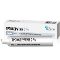 ТРОКСЕРУТИН 2% 40Г. ГЕЛЬ Д/НАРУЖ.ПРИМ. ТУБА /ОЗОН/