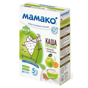 МАМАКО КАША 200Г. ГРЕЧКА+ЯБЛОКО+МОРКОВЬ КОЗЬЕ МОЛ. 5+МЕС. [MAMAKO]