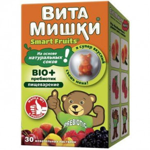 ВИТАМИШКИ БИО ПЛЮС ПРЕБИОТИК 2500МГ. №30 ПАСТИЛКИ ЖЕВ.