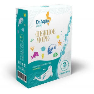 ДОКТОР АКВА СОЛЬ МОРСКАЯ ДЕТСТВО НЕЖНОЕ МОРЕ РОМАШКА 450Г. (150ГХ3) [DR.AQUA]