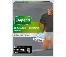 ДЕПЕНД ТРУСЫ-ПОДГУЗНИКИ Д/МУЖ. L/XL №9 БЕЛЬЕ ВПИТ. [DEPEND]
