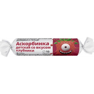 ВИТАТЕКА АСКОРБИНКА 20МГ. ДЕТ. КЛУБНИКА САХ. 2,9Г. №10 ТАБ. [VITATEKA]