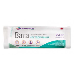 КЛИНСА ВАТА ГИГИЕН. Н/СТЕР. 250Г.