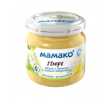 МАМАКО ПЮРЕ 80Г. ЯБЛОКО+БАНАН КОЗ.ТВОРОГ 6+МЕС. [MAMAKO]