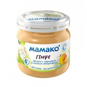 МАМАКО ПЮРЕ 80Г. ЯБЛОКО+ПЕРСИК КОЗ.ТВОРОГ 6+МЕС. [MAMAKO]