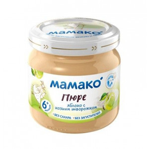 МАМАКО ПЮРЕ 80Г. ЯБЛОКО КОЗ.ТВОРОГ 6+МЕС. [MAMAKO]