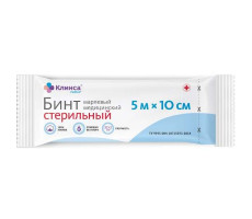 КЛИНСА БИНТ ВЫСОК.ПЛОТН. СТЕР. 5МХ10СМ И/У