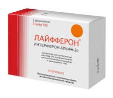 ЛАЙФФЕРОН 5МЛН.МЕ №5 ЛИОФ. Д/Р-РА Д/В/М,СУБКОНЪЮКТ. И ЗАКАП. В ГЛАЗ АМП. /ВЕКТОР-МЕДИКА/