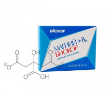 БИОКОР МАГНИЙ+B6 0,55Г. №60 ДРАЖЕ