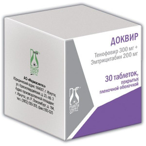 ДОКВИР 300МГ+200МГ. №30 ТАБ. П/П/О /ФАРМАСИНТЕЗ/