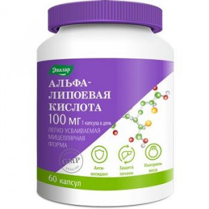 АНТИ-ЭЙДЖ АЛЬФА-ЛИПОЕВАЯ КИСЛОТА 100МГ. №60 КАПС. /ЭВАЛАР/ [ANTI-AGE]