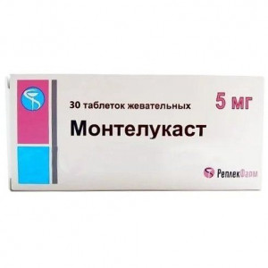 МОНТЕЛУКАСТ 5МГ. №30 ТАБ.ЖЕВ. /РЕПЛЕКФАРМ/БЕРЕЗОВСКИЙ/ МОНТЕЛУКАСТ 5МГ. №30 ТАБ.ЖЕВ. /РЕПЛЕКФАРМ/БЕРЕЗОВСКИЙ/