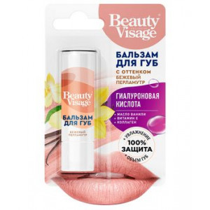 БЬЮТИ ВИЗАЖ БАЛЬЗАМ Д/ГУБ ОТТЕН. БЕЖ.ПЕРЛАМУТР 3,6Г. [BEAUTY VISAGE]