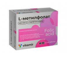 L-МЕТИЛФОЛАТ 165МГ. №90 ТАБ. П/О /КВАДРАТ-С/