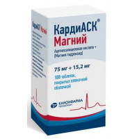 КАРДИАСК МАГНИЙ 75МГ.+15,2МГ. №100 ТАБ. П/П/О БАНКА /КАНОНФАРМА/