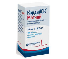 КАРДИАСК МАГНИЙ 75МГ.+15,2МГ. №100 ТАБ. П/П/О БАНКА /КАНОНФАРМА/