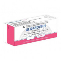 ЦЕФАЗОЛИНА НАТРИЕВАЯ СОЛЬ 1Г. №10 ПОР. Д/Р-РА Д/В/В,В/М ФЛ. /БОРИСОВСКИЙ/