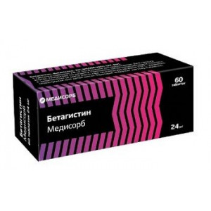 БЕТАГИСТИН МЕДИСОРБ 24МГ. №60 ТАБ. /МЕДИСОРБ/ БЕТАГИСТИН МЕДИСОРБ 24МГ. №60 ТАБ. /МЕДИСОРБ/