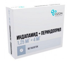 ИНДАПАМИД+ПЕРИНДОПРИЛ 1,25МГ.+4МГ. №90 ТАБ. /ОЗОН/РИФ/