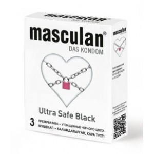 МАСКУЛАН ПРЕЗЕРВАТИВ УЛЬТРА УТОЛЩ. ЧЕРН. ЦВЕТ №3 [MASCULAN]