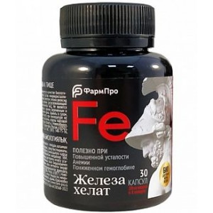 ХЕЛАТНЫЙ КОМПЛЕКС ЖЕЛЕЗА 446МГ. №30 КАПС.