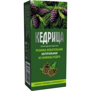 КЕДРИЦА СМОЛКА ЖЕВ.РЕЗИНКА КЕДР 0,8Г. №4 /АЛТАЙСКИЙ НЕКТАР/ КЕДРИЦА СМОЛКА ЖЕВ.РЕЗИНКА КЕДР 0,8Г. №4 /АЛТАЙСКИЙ НЕКТАР/