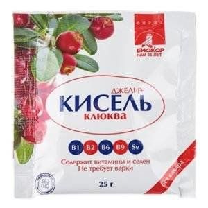 КИСЕЛЬ ДЖЕЛИ ПЛЮС КЛЮКВА 25Г. №1 ПАК.