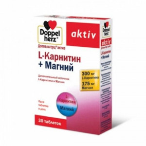 ДОППЕЛЬГЕРЦ АКТИВ L-КАРНИТИН+МАГНИЙ №30 ТАБ.