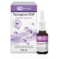 ПРОТАРГОЛ-ЛОР 200МГ. №2 ТАБ. Д/Р-РА Д/МЕСТ.ПРИМ. ФЛ.+НАСАДКА-РАСПЫЛИТЕЛЬ
